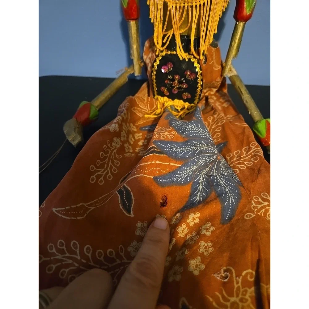 Wayang Golek Ramayana Wooden Bali Puppet Indonesia Asian Stick Puppet Marionette